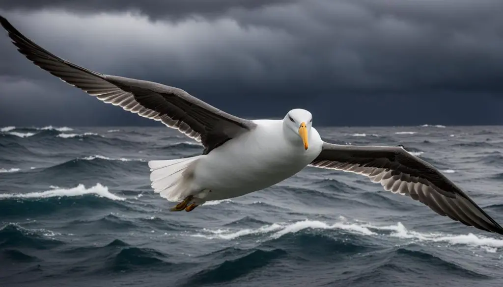 Albatross flying