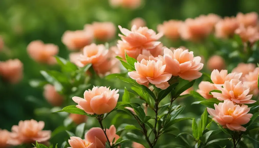 Peach flowers