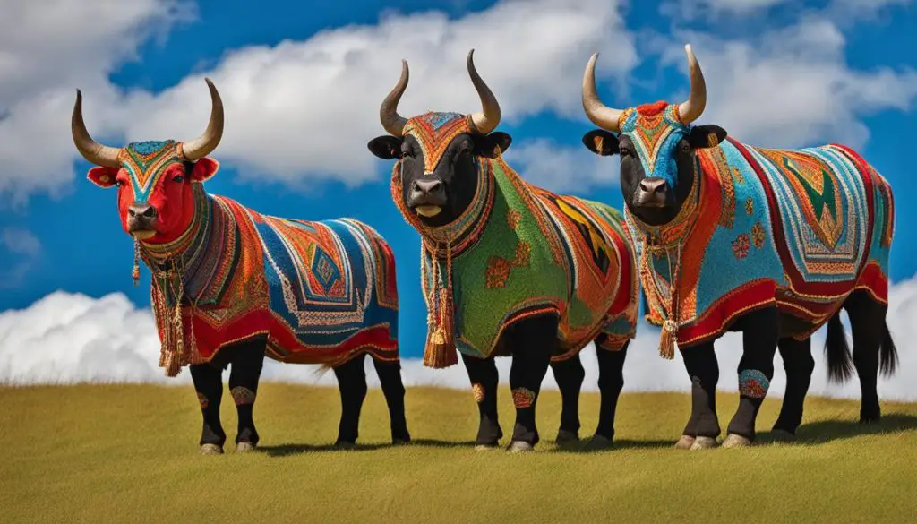 Peruvian good luck bulls