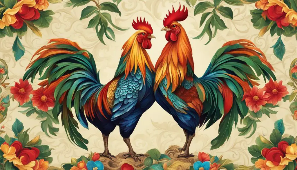 Rooster in love