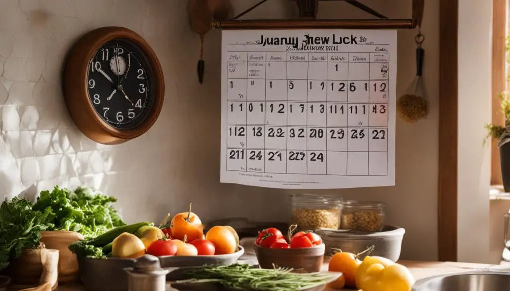 auspicious time to cook good luck meal for new year