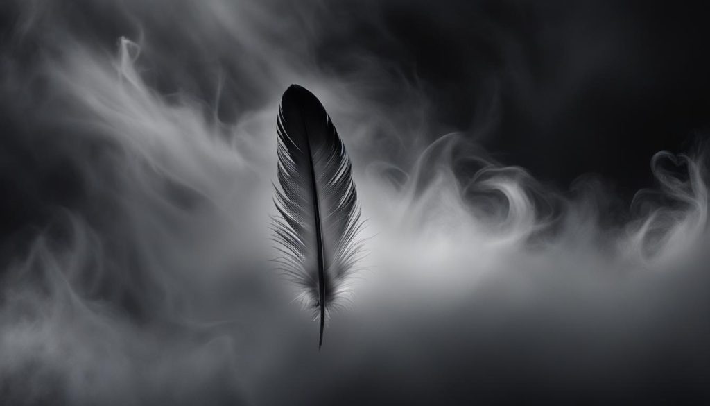 black and white feather meaning in dreams