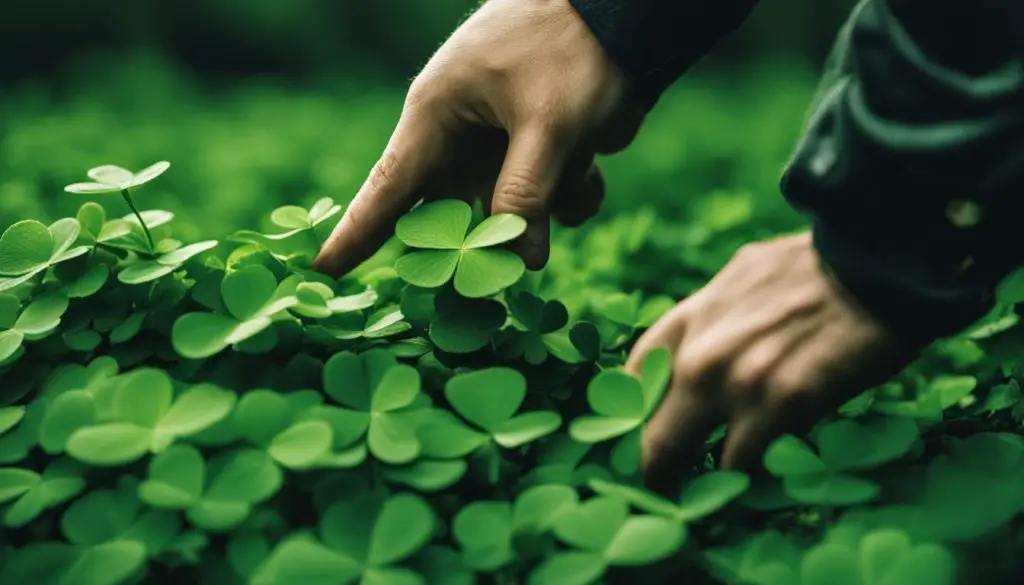 finding a four-leaf clover