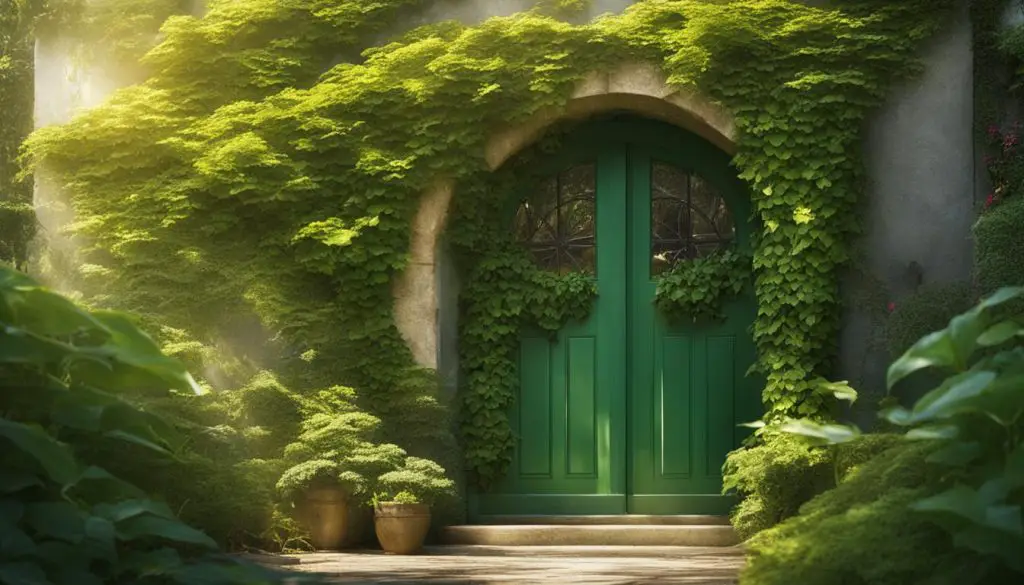 green door and positive energy