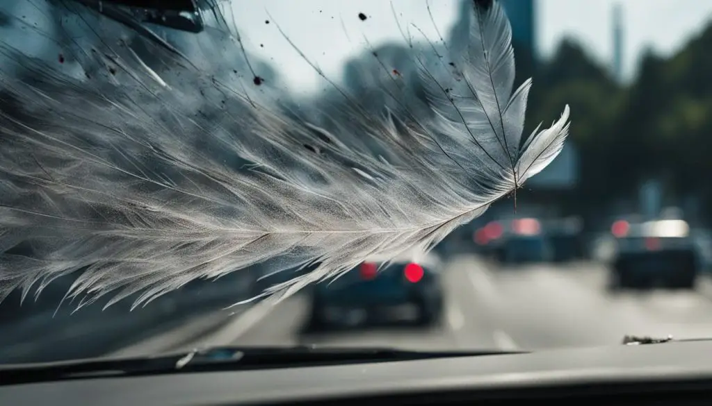 hitting bird while driving