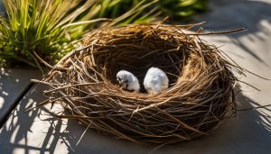 is it good luck when a bird lays her eggs on your patio