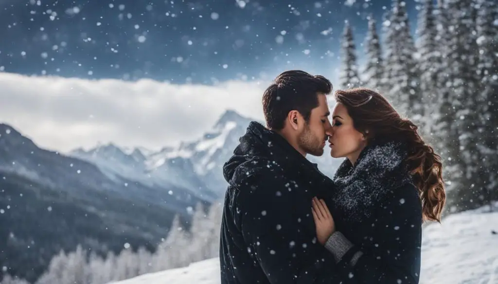 kissing in snow meaning