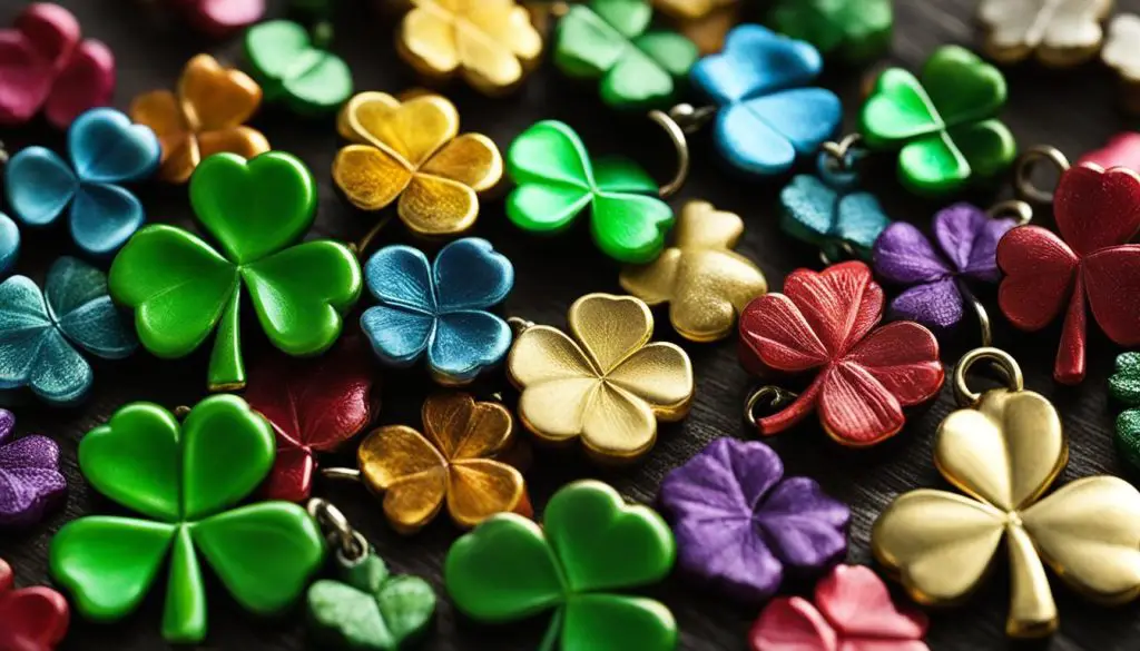 lucky charms with 5 leaf clovers