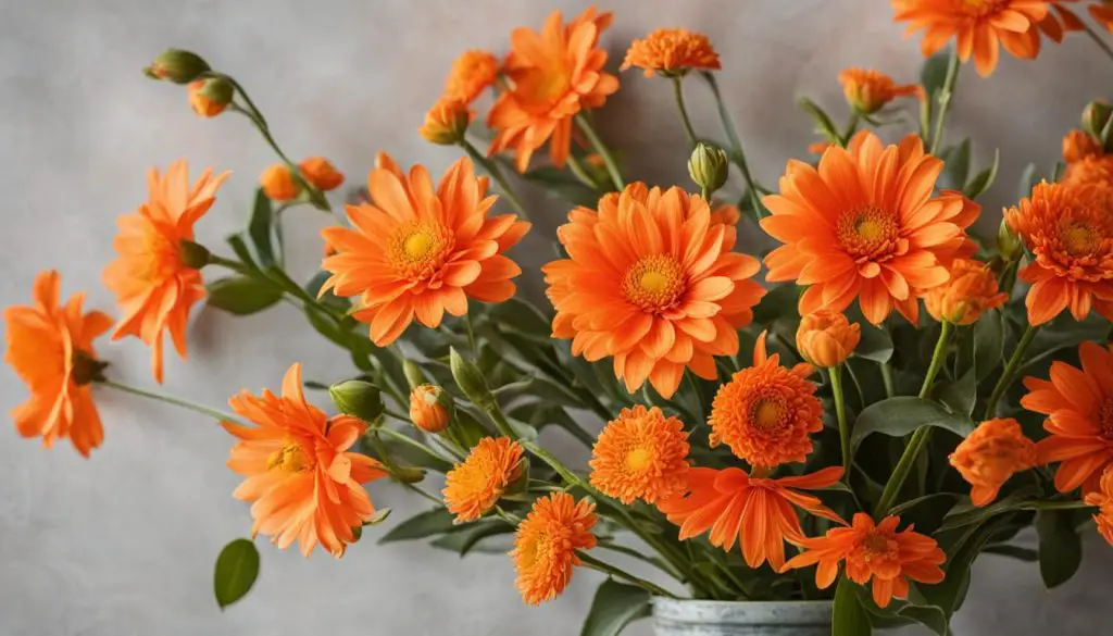 orange flowers