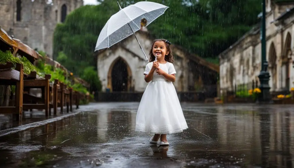 rain on first communion