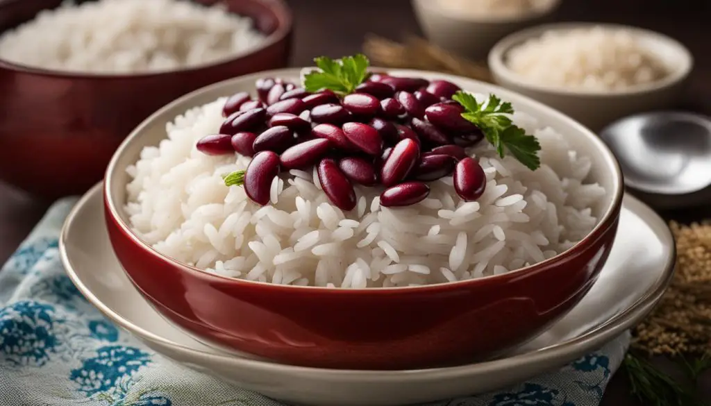 rice and red beans on New Year's