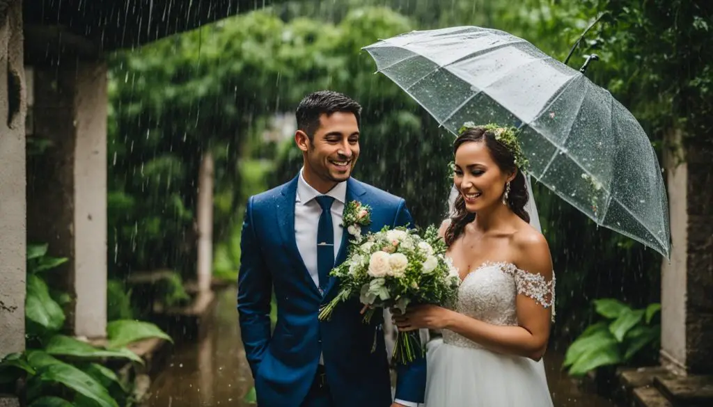 romantic photos in the rain