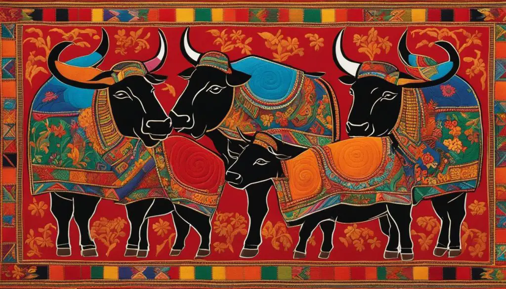 symbolism of good luck bulls in Peru