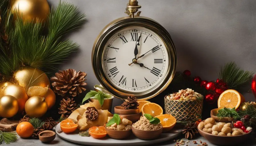 timing for preparing good luck meal on new year's day