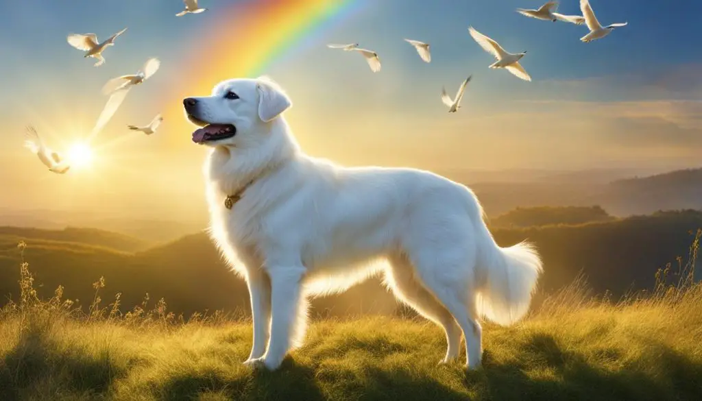 white dog as a sign of fortune