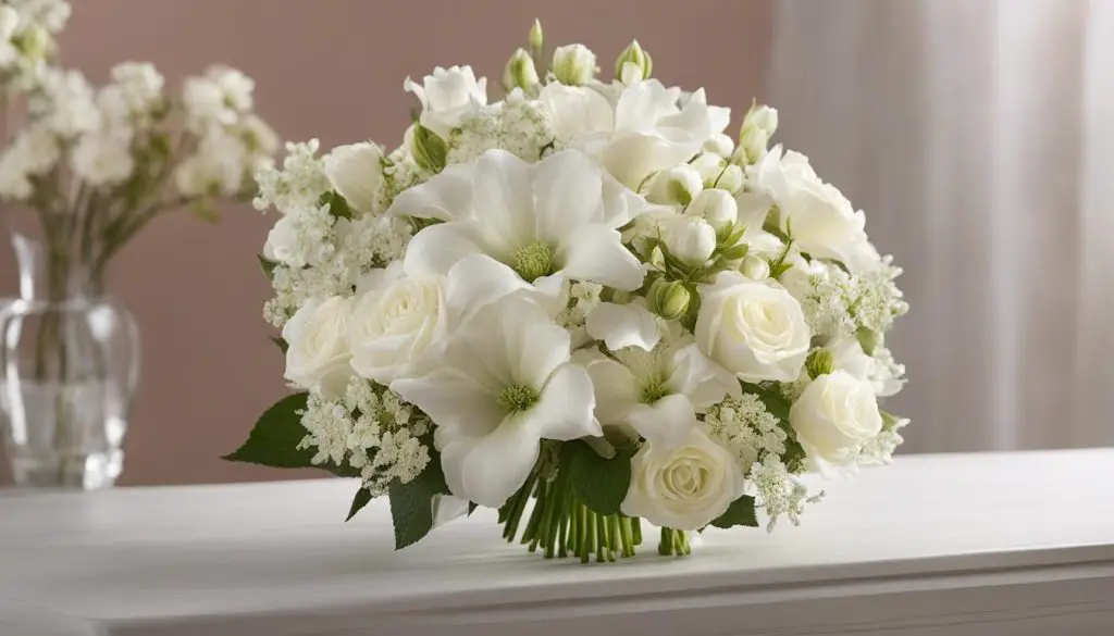 white flowers symbolize purity and sympathy